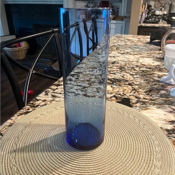 MCM Cobalt Blue Ombre Cylinder Vase - Picture 1 of 8